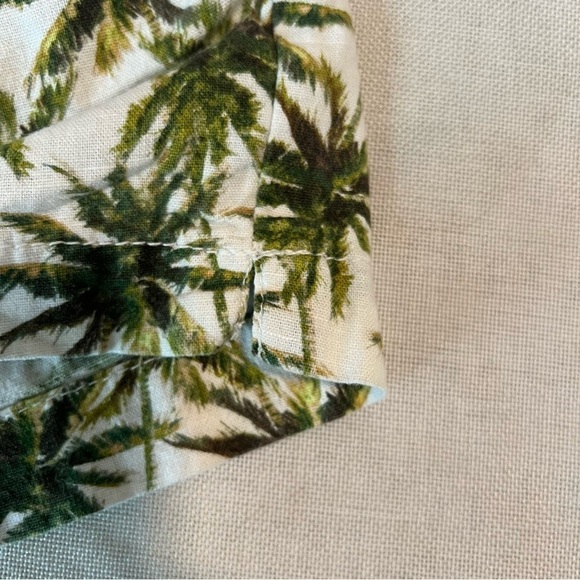 Briggs Ladies Linen Blend Shorts Palm Tree Print Size Extra Large - Picture 7 of 10